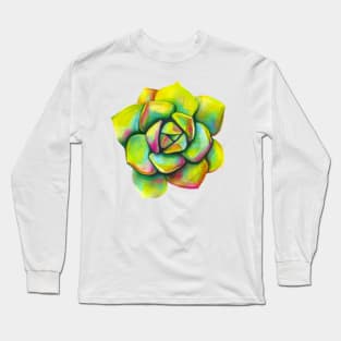 Green Succulent Long Sleeve T-Shirt